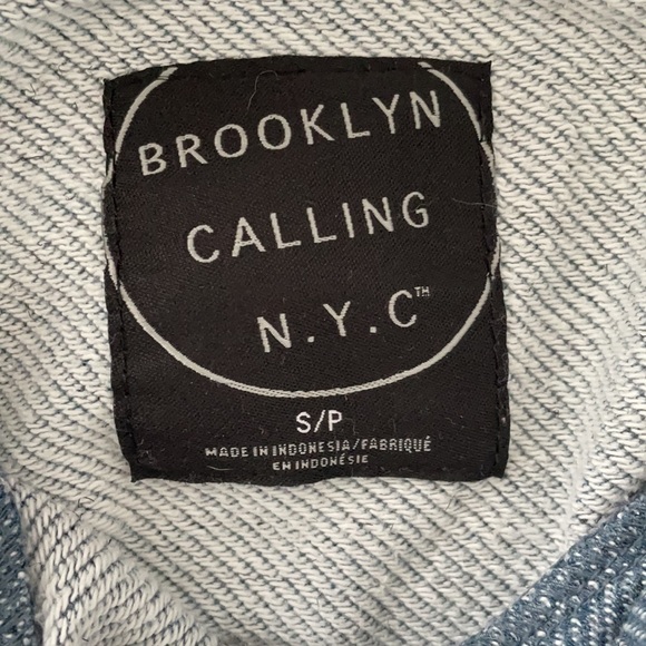 Brooklyn Calling Blue Hoodie Sweater - Picture 3 of 3